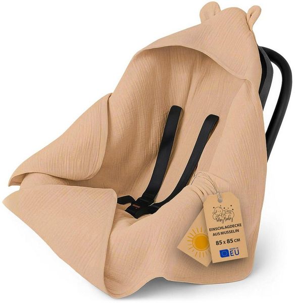 Einschlagdecke Musselin – Atmungsaktive Babydecke für Kinderwagen und Autositz, Totsy Baby