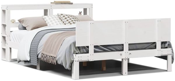 Einzelbettgestell Design für Erwachsene mit Kopfteil ohne Matratze Weiß 120x200 cm d3142e
