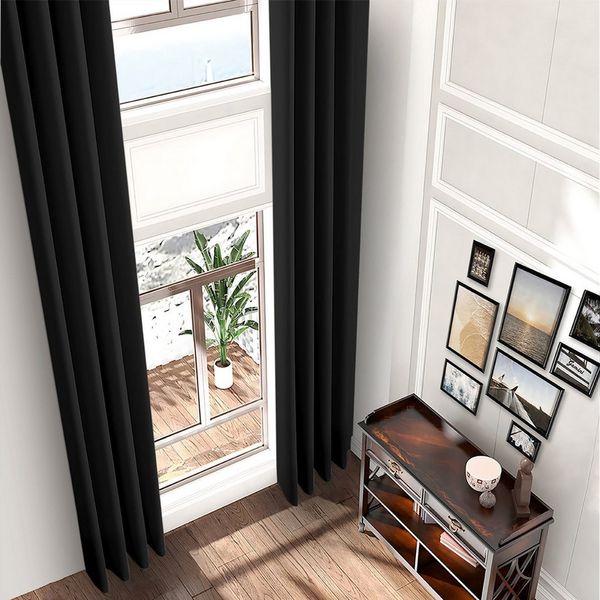 Sunicol Gardine Extra Lange Vorhänge, Verdunkelungsvorhang mit Ösen für Große Fenster (2 St), Thermische Isolierung, für Wohnzimmer Schlafzimmer