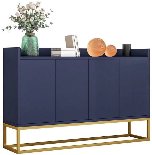 SOFTWEARY Sideboard Breite 120 cm (120/30/80 cm), Wohnzimmerschrank, Mehrzweckschrank