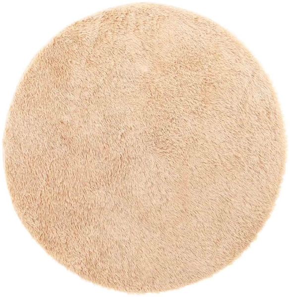 vidaXL Teppich Shaggy Hochflor NAVARRA Beige 160x160 cm Polyester 4102909