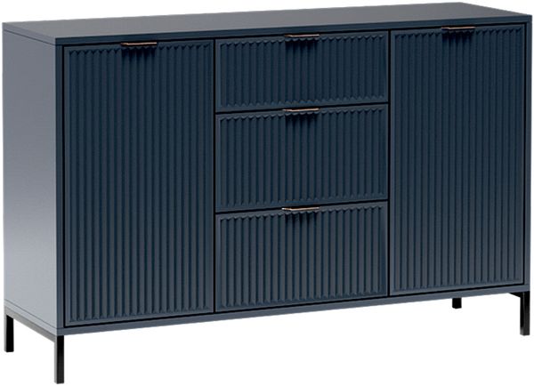AX LIVING Berlinette 2 Kleider Kommode, Sideboard dunkelblau, 135 cm