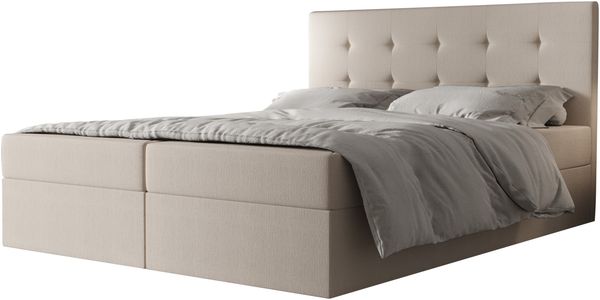 AX LIVING Boxspringbett 180x200 mit Bettkasten Dahlina Creme – Eleganz&Komfort Bild 2