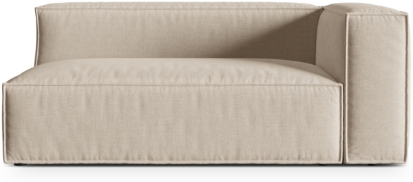 Micadoni Modul Nuria Groß 3-Sitzer Rechts Strukturierter Stoff Beige