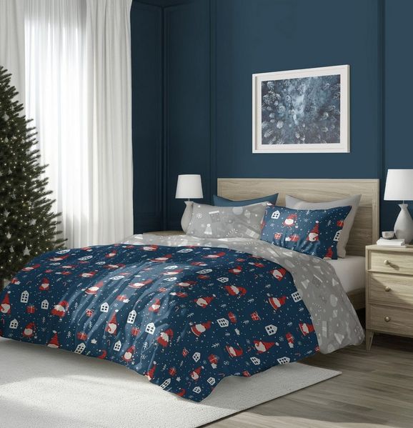 texpot Bettwäsche Weihnachten Winter Wendebettwäsche Garnitur, Baumwolle, 2 teilig