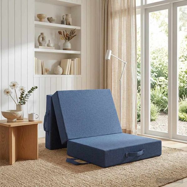 vidaXL Klappsofa Bett 75 x 67 x 45 cm Blau 900165