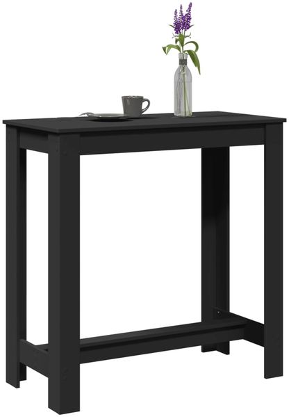 Bartisch, Stehtisch, Bistrotisch Schwarz 102x50x103,5 cm Holzwerkstoff