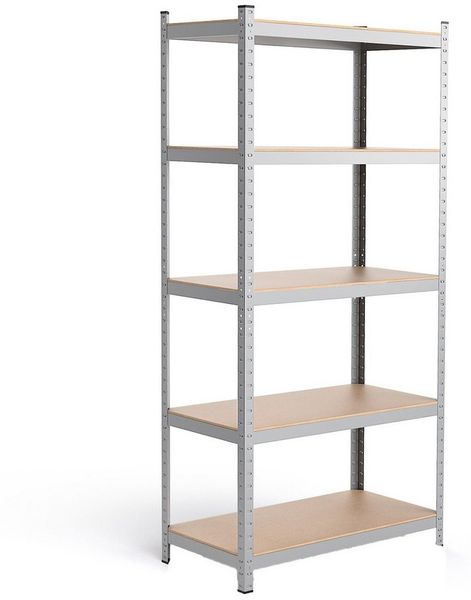 COSTWAY Schwerlastregal, 5 Ebenen, bis 175kg pro Ebenen, 180,5 x 90 x 40,5 cm