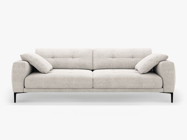 Micadoni Sofa Bemy 4-Sitzer Strukturierter Stoff Beige