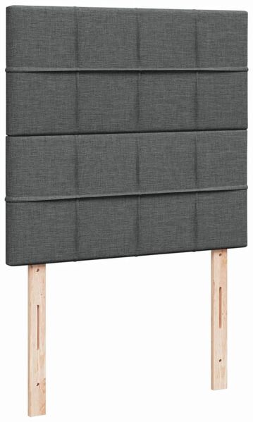 vidaXL Boxspringbett mit Matratze Dunkelgrau 80x200 cm Stoff 3294184 Bild 9