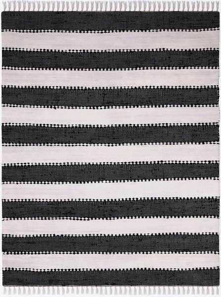 Myflair Möbel & Accessoires Teppich Karim, rechteckig, Höhe: 10 mm, Handweb Teppich, gestreift, 90% Baumwolle, handgewebt, mit Fransen