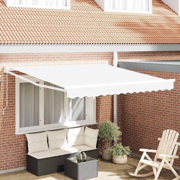vidaXL Ausziehbare Markise Weiß 300 x 250 x 165 cm 3330077