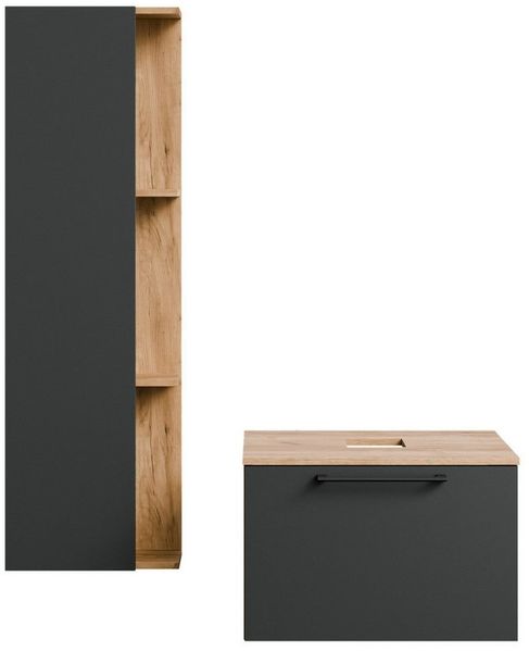 Planetmöbel Badmöbel-Set Astra, (Badezimmer Möbel im modernen Design, 2-St), Badezimmer Möbel im modernen Design