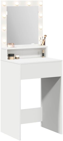 Schminktisch, Frisiertisch mit Regal Weiß 50 x 41 x 135 cm Holzwerkstoff Bild 3