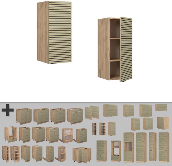 Hängeschrank Fame-Line Eiche Paneel 30 cm Vicco Bild 5