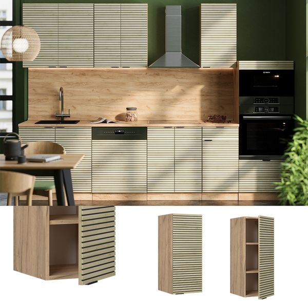 Hängeschrank Fame-Line Eiche Paneel 30 cm Vicco Bild 2