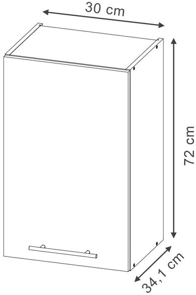 Hängeschrank Fame-Line Eiche Paneel 30 cm Vicco Bild 3