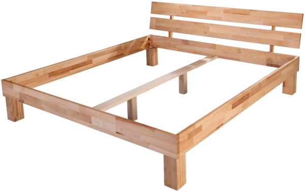 Bubema Juliane Massivholzbett Kernbuche mit Kopfteil, Farbton natur, geölt : 180x220 Bild 2