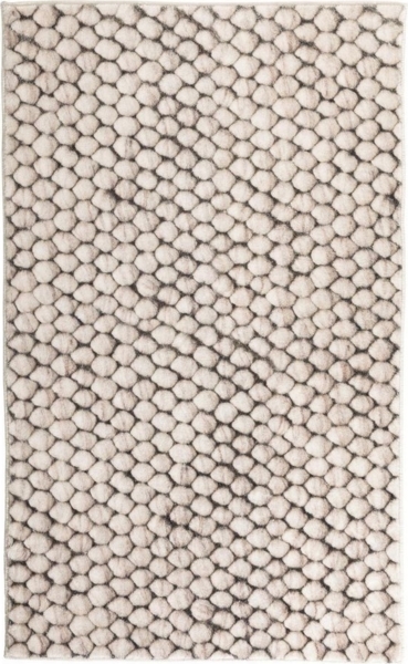 casa NOVA Badematte BUBBLE, Greige, 60 x 100 cm, Bubbleoptik, Polyester, rechteckig