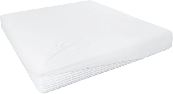 Hahn Haustextilien Elasthan-Feinjersey-Spannlaken Royal 90-120x200-220 cm weiß