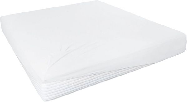Hahn Haustextilien Elasthan-Feinjersey-Spannlaken Royal 90-120x200-220 cm weiß
