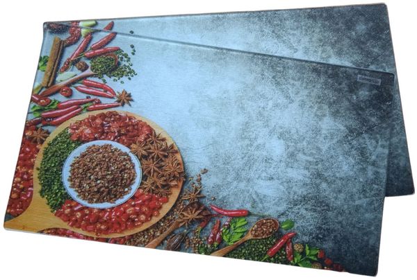 Glas Herd-Abdeckplatten 2er-Set Herdabdeckplatten Ceranfeldabdeckung Glasplatten