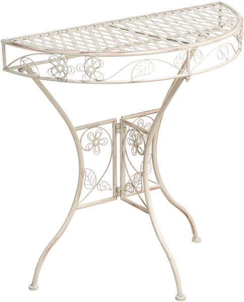 Outdoor Bistrotisch YAVIZA 80 cm 36 cm Metall Hellbeige