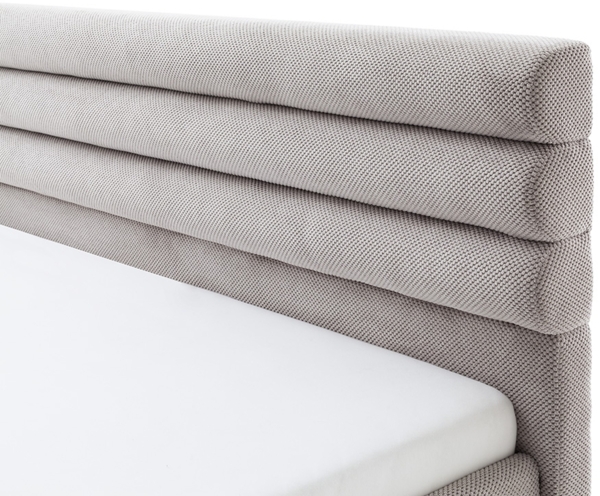 Polsterbett >Tampere< Liegefläche 140x200 cm, in Taupe - 152x114x218cm (BxHxT) Bild 10