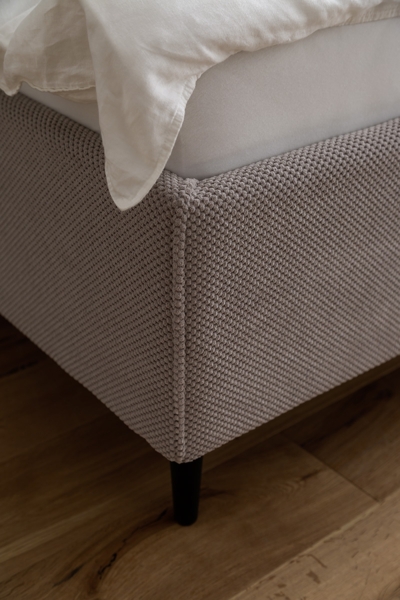 Polsterbett >Tampere< Liegefläche 140x200 cm, in Taupe - 152x114x218cm (BxHxT) Bild 6