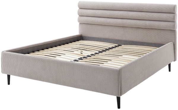 Polsterbett >Tampere< Liegefläche 140x200 cm, in Taupe - 152x114x218cm (BxHxT) Bild 4