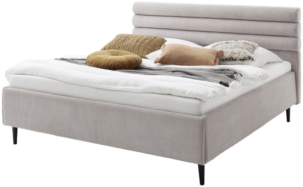 Polsterbett >Tampere< Liegefläche 140x200 cm, in Taupe - 152x114x218cm (BxHxT) Bild 3