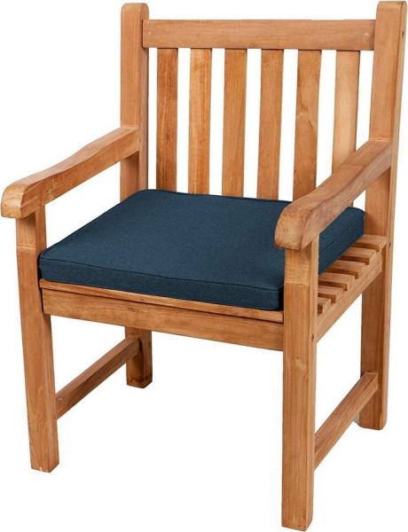 Gutekissen® Sitzkissen für Bank, Gartenschaukeln, Sitz, glatt. FK5 (40x40x5, Dunkelblau)