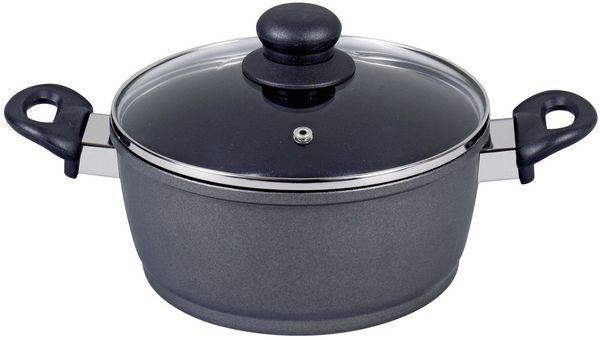 Krüger Karl KRÜGER Keramik Fleischtopf Potsdam antihaft Kratzfest 20 cm Aluminiumguss mit Keramikbeschichtung 20 cm