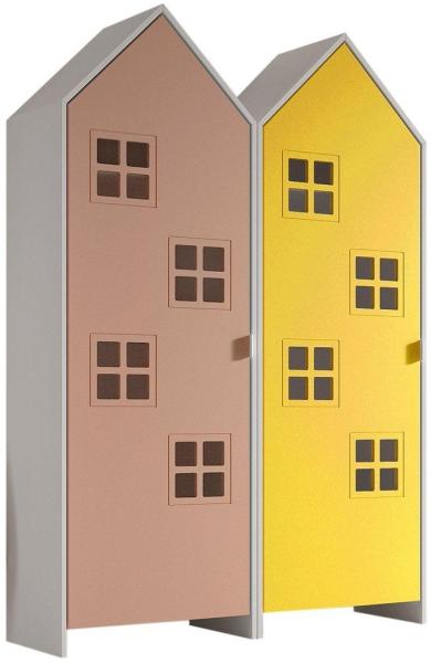 Schrank Casami Bruges 37 x 115,2 x 171,3 cm MDF Rosa Gelb