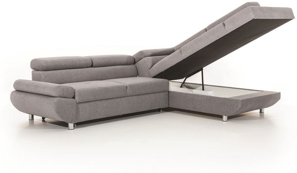 Ecksofa Sofa PANOS Stoff Esito Sky mit Schlaffunktion Ottomane Rechts Bild 2
