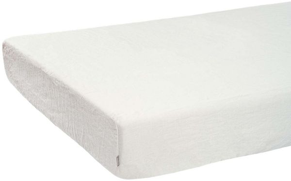 beties Spannbettlaken Leinen, 100% Leinen, Gummizug: An der schmalen Seite und über die Ecken, (1 Stück), ca. 90x200 cm 100% Leinen Spannbetttuch stonewash-weiß