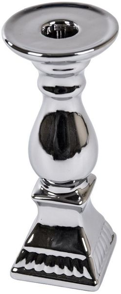 BURI Kerzenständer Silber 24cm Kerzenhalter Kerzenleuchter Tischleuchter Tischdeko