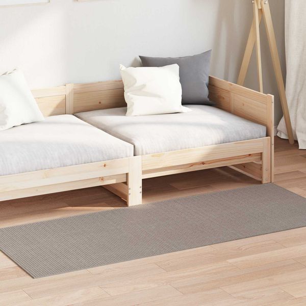 vidaXL Bereichsteppiche Rechtwinklig LUGO Taupe 80 x 200 cm Polyester 42022688