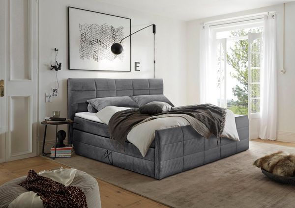 ED EXCITING DESIGN Boxspringbett Bolivia, harte Seite mit Kokosmatte, weiche Seite mit Filzabdeckung