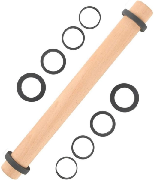 Nudelholz Buchenholz Teigroller Einstellbar Rolling Pin 5 Größen 40 cm