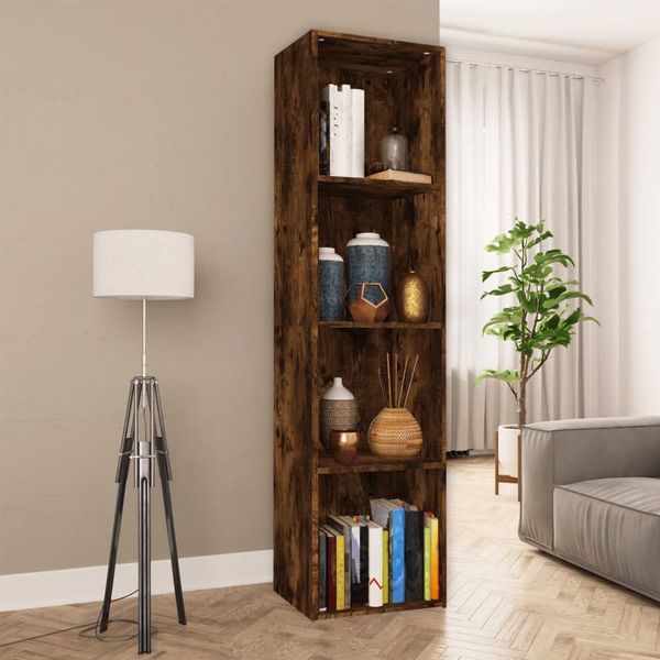 vidaXL Bücherschrank/TV-Schrank Räuchereiche 36x30x143cm Holzwerkstoff 815246