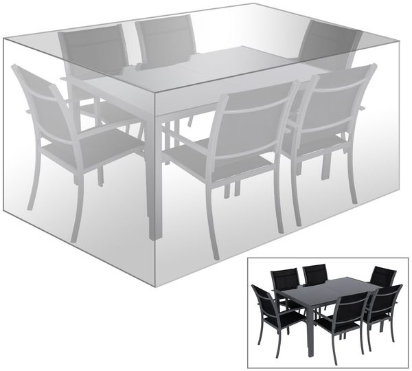 WOLTU Schutzhülle Möbelsets, 242 x 162 x 100 cm, Abdeckung für Gartenmöbel, Abdeckhaube aus PE, Plane UV-Beständig wasserabweisend winterfest reißfest, Transparent