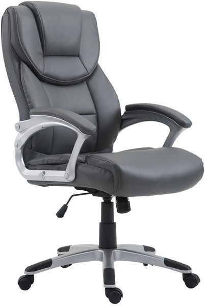 CLP Bürostuhl ergonomisch Texas, Modern drehbar und höhenverstellbar, Kunstleder,grau