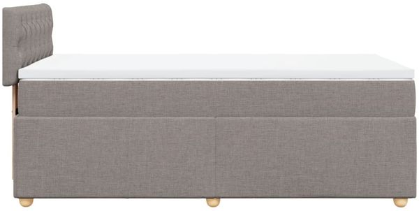 vidaXL Boxspringbett mit Matratze Taupe 90x190 cm Stoff 3288846 Bild 7