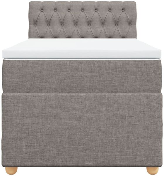 vidaXL Boxspringbett mit Matratze Taupe 90x190 cm Stoff 3288846 Bild 6