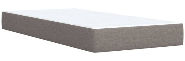 vidaXL Boxspringbett mit Matratze Taupe 90x190 cm Stoff 3288846 Bild 10