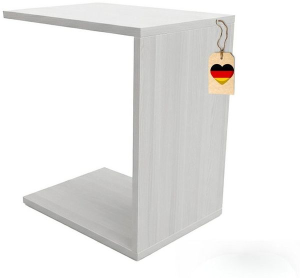 PEGSEN Beistelltisch moderner Beistelltisch C-Form Tisch für Sofa Kaffeetisch (2in1 Funktion - drehen und als Couchtisch nutzen), Platzsparend & multifunktional, Stabiler Stand ohne zusätzliche Füße