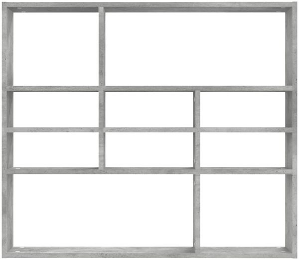 Wandregal, Hängeregal Betongrau 90x16x78 cm Holzwerkstoff de5964 Bild 4