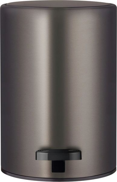 blomus Mülleimer Treteimer -MODO- Abfalleimer, Pedaleimer: moderner Badezimmereimer, 3L Volumen, mit Henkel, Soft-Close System, Kohlefilter