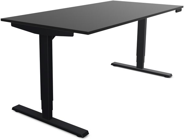 ASSMANN Elektrisch höhenverstellbarer Schreibtisch Y-Line 180x80cm Schwarz Schwarz Metall Holz Melaminoberfläche Bild 10